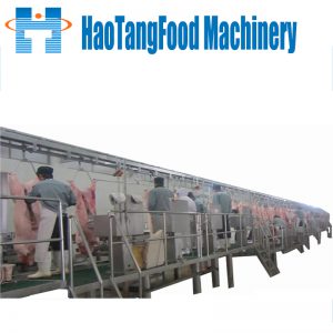 Carcass processing conveyor line